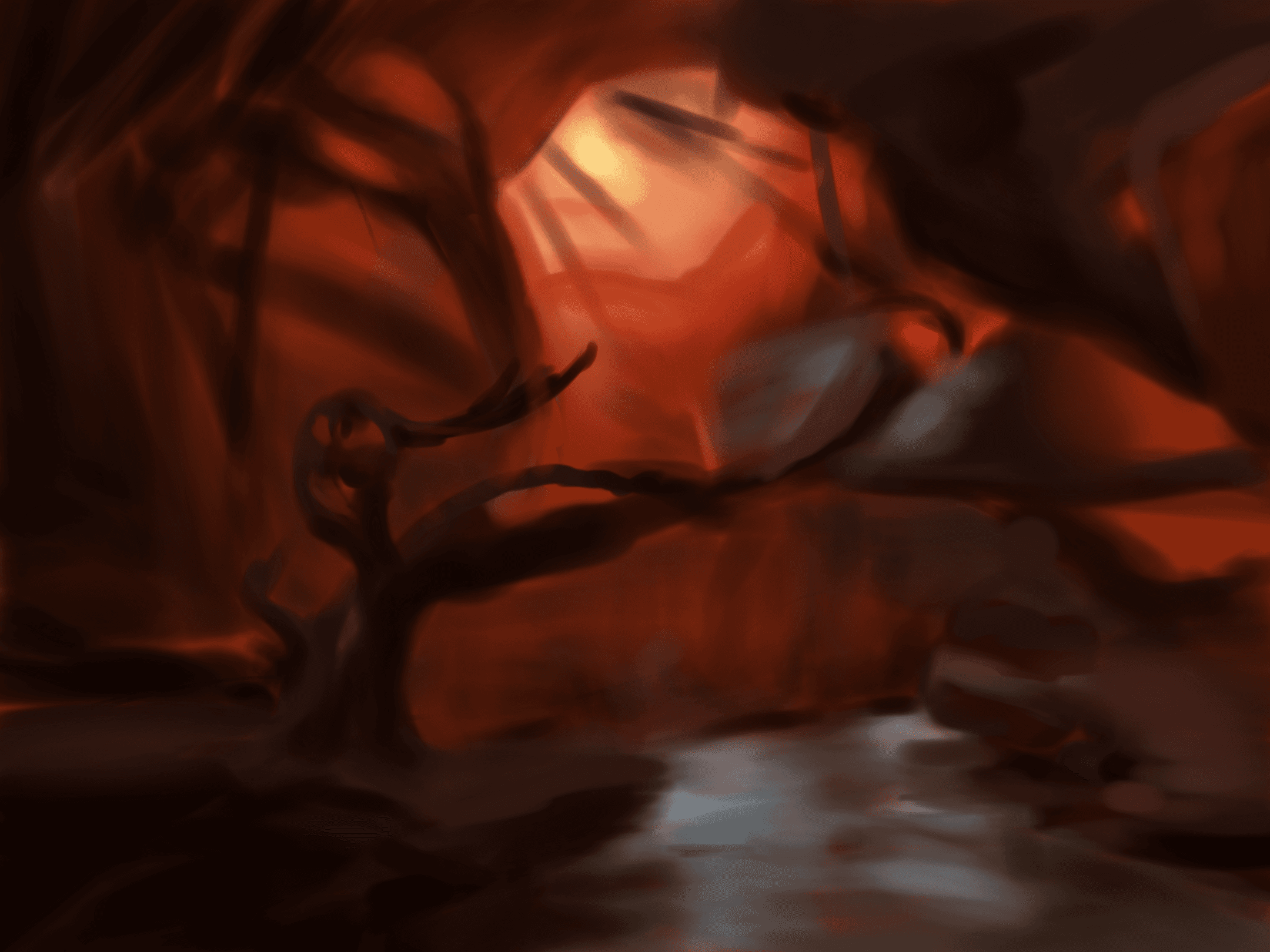 Environment painting inspired by the dessert biomes