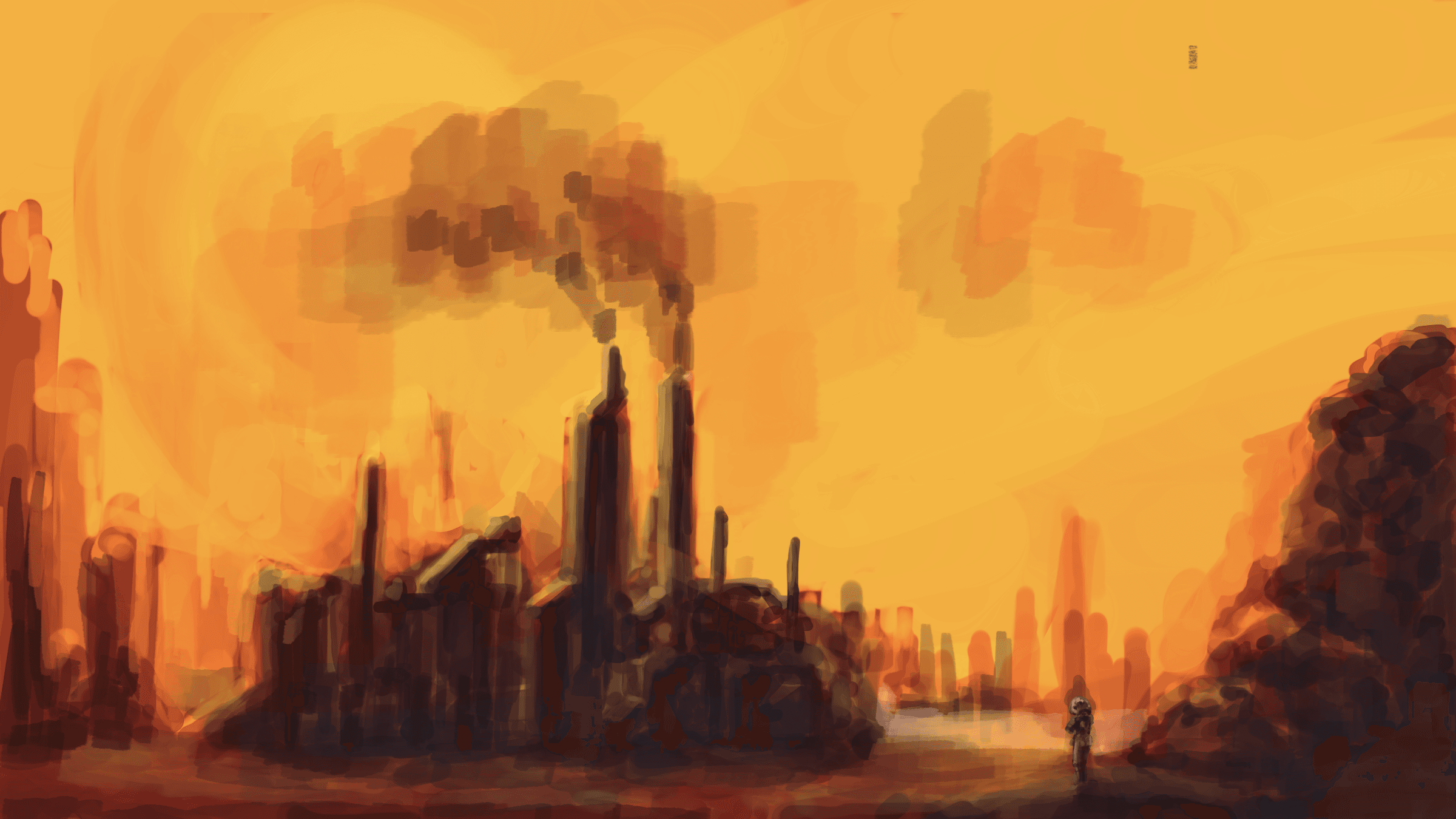 Environment painting inspired by the dessert biomes in The First Descendant